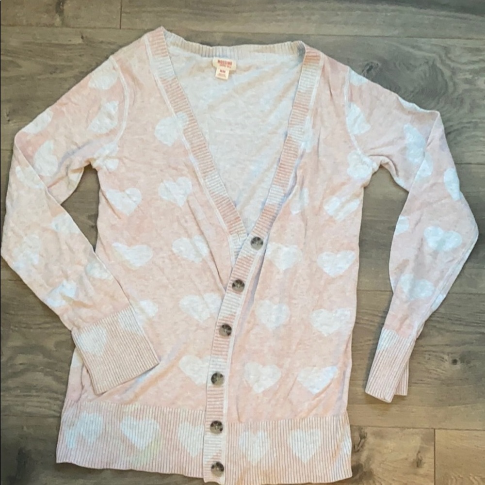 Heart Print Cardigan